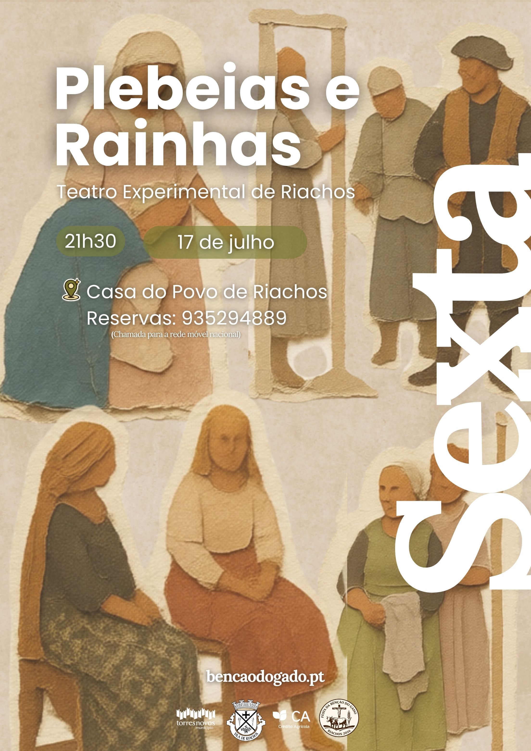 Teatro experimental "Plebeias e Rainhas" — 17 de julho